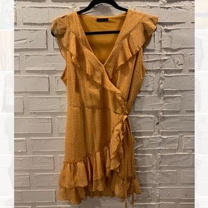 Mustard Yellow Wrap Dress